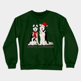 Huskies Merry Christmas Crewneck Sweatshirt